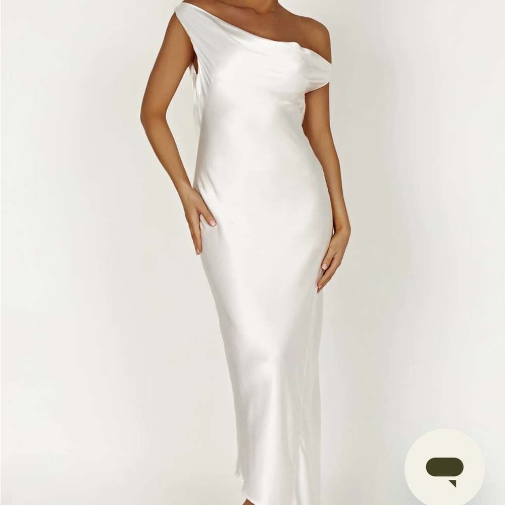 Meshki Yvette Slip Maxi Dress Asymmetrical
